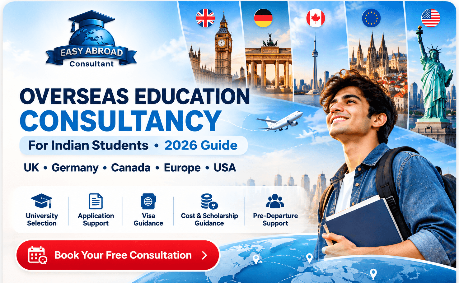 Overseas education consultancy for Indian students - comprehensive study abroad guide by Easy Abroad Consultant