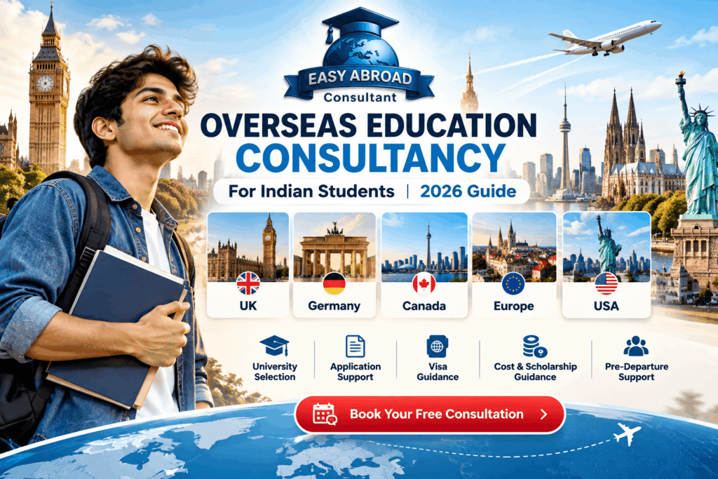 Overseas education consultancy for Indian students by Easy Abroad Consultant Hyderabad